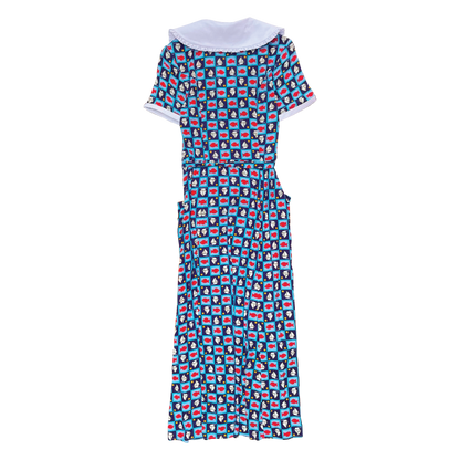 HVN Marina button down dress w collar(Boat check)