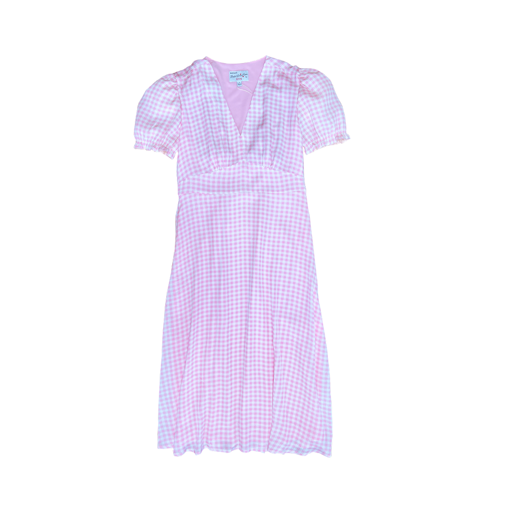 HVN Kacey dress Pink gingham