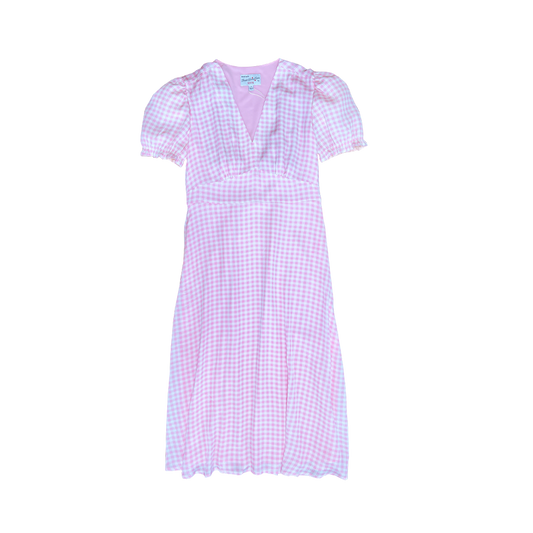 HVN Kacey dress Pink gingham