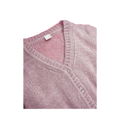 Fifi chachnil angora cardigan bois de rose