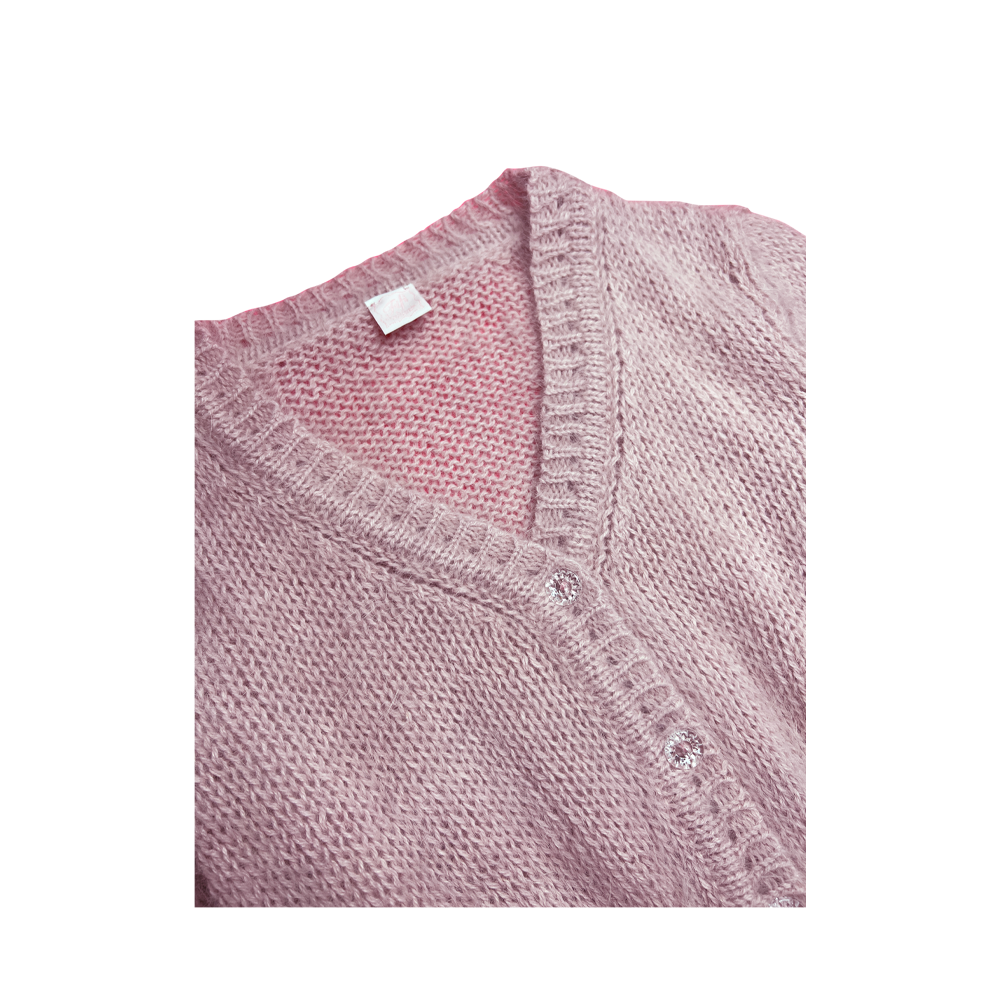 Fifi chachnil angora cardigan bois de rose