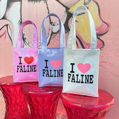 I♡FALINE Tote Cream white