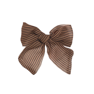 Fifi Chachnil striped Noeud bow (black/choco)