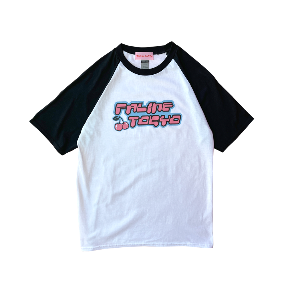 Faline cherry raglan T