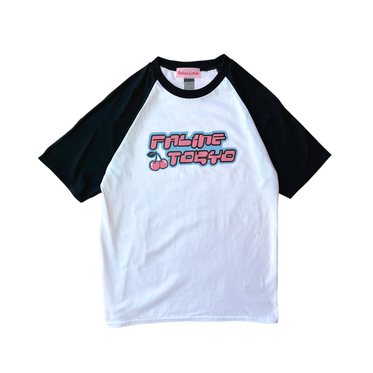 Faline cherry raglan T