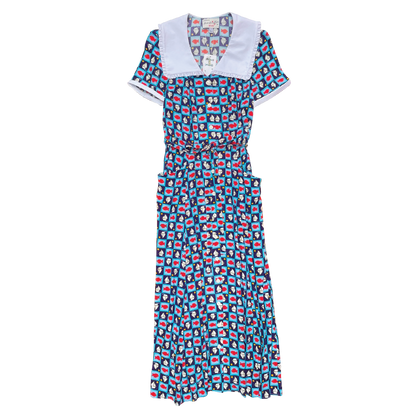 HVN Marina button down dress w collar(Boat check)