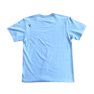 Baby faline Reprint 22nd anniversary T-shirt (Sax-blue)