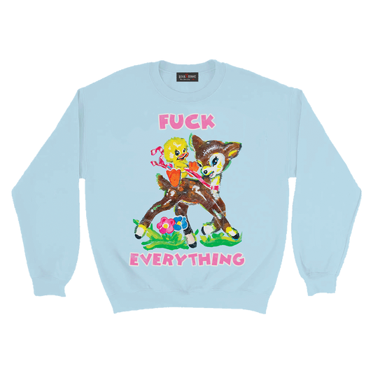 Paradis3 Fuck Everything Crew Light Blue