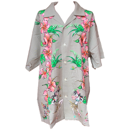 X-girl x FALINE BOYS ALOHA SHIRT (Beige)