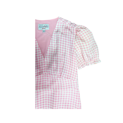 HVN Kacey dress Pink gingham