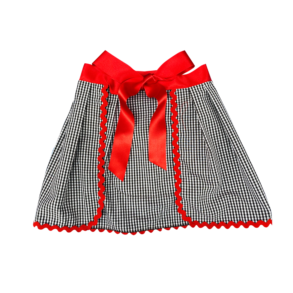 Fifi chachnil Justine Apron Black Gingham