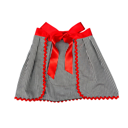 Fifi chachnil Justine Apron Black Gingham