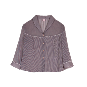 Fifi chachnil Lilou striped long sleeves shirt (black/white)