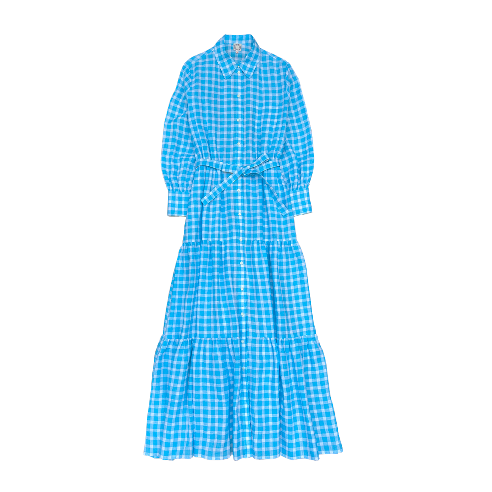 Ines de la Fressange Lena day dress (Turquoise white)