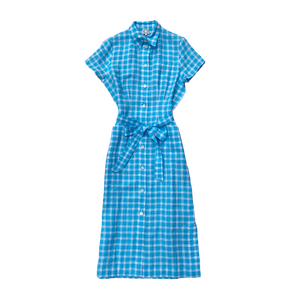 Ines de la Fressange Ethel shirt dress(Turquoise white)