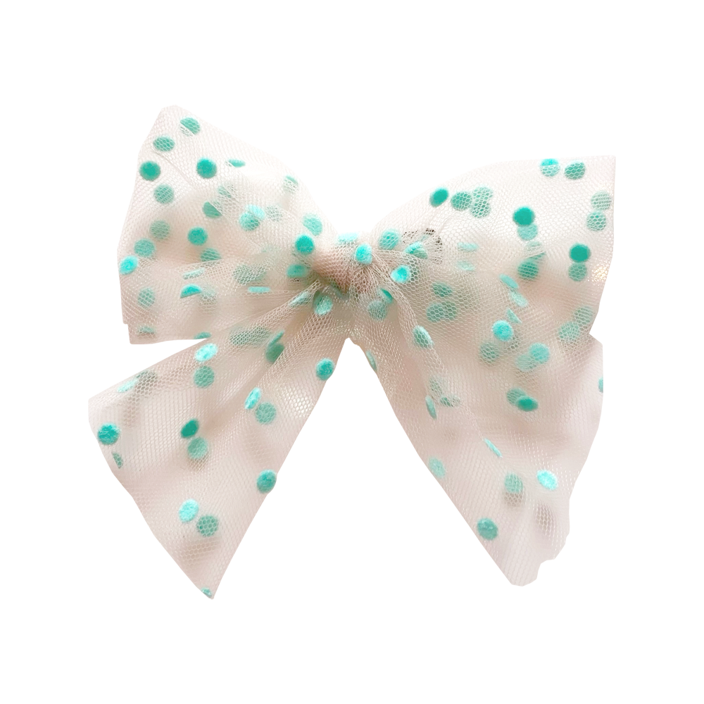 Fifi Chachnil Noeud hair bow (Nude/Turquoise )