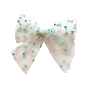Fifi Chachnil Noeud hair bow (Nude/Turquoise )