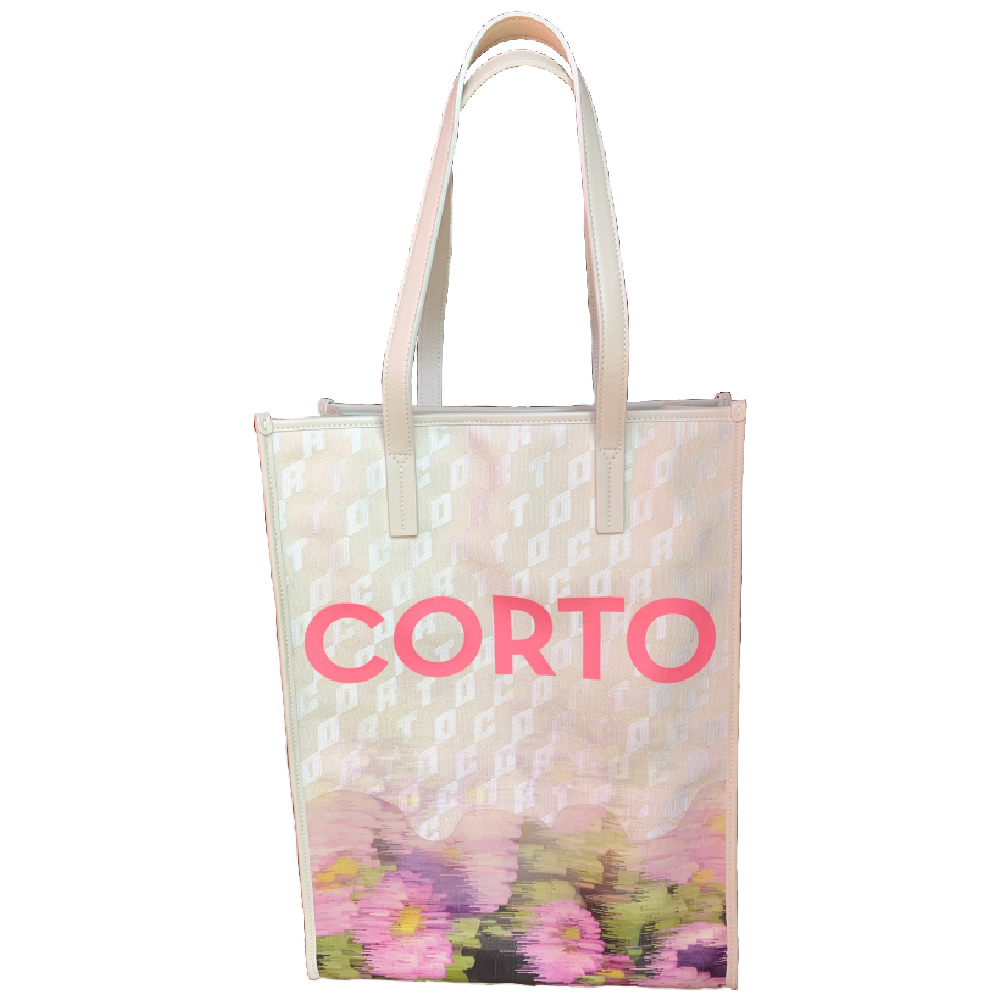 Corto moltedo Shopper tote (Faded flowers)