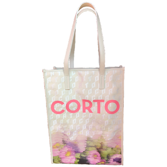 Corto moltedo Shopper tote (Faded flowers)