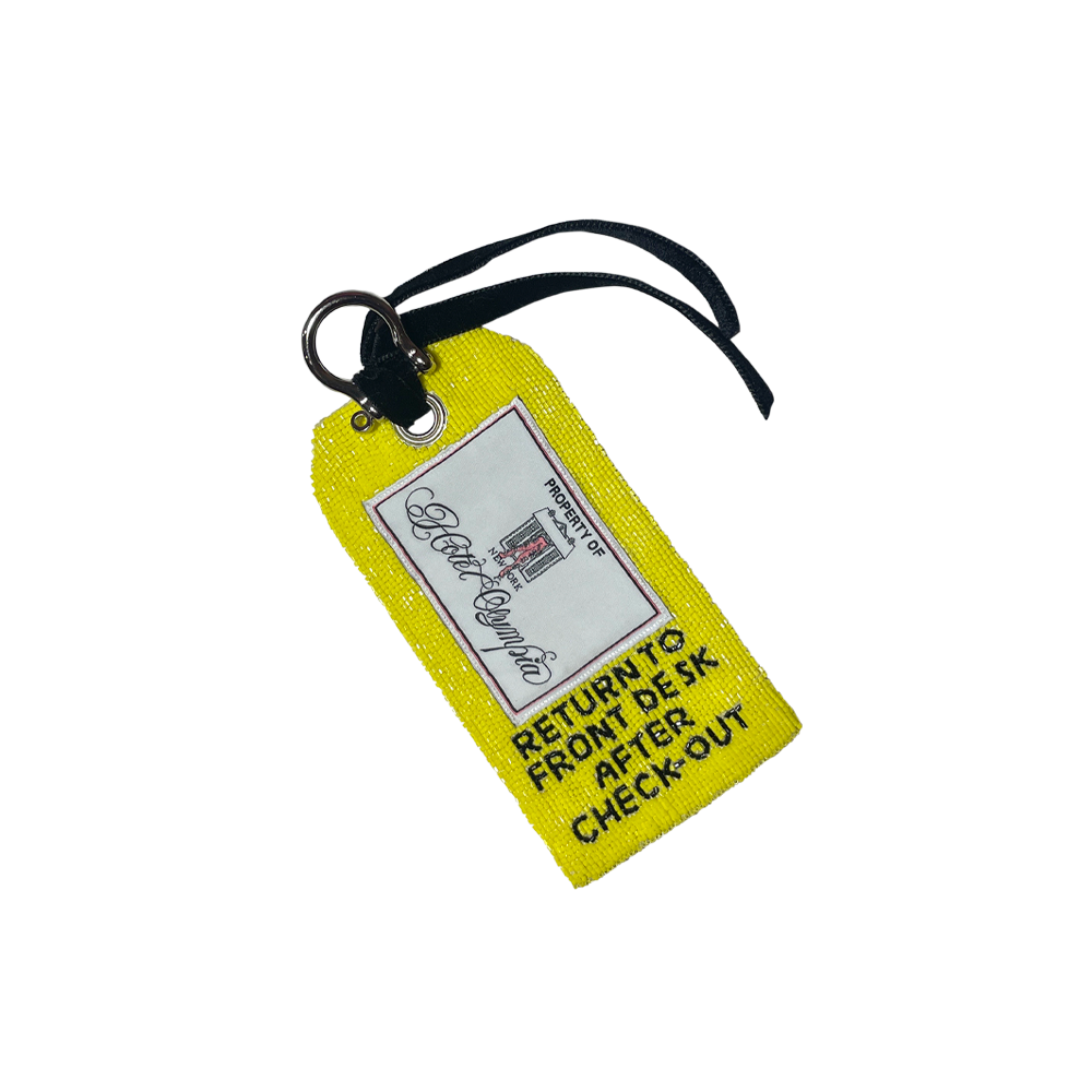 Hotel Olympia bag tag yellow