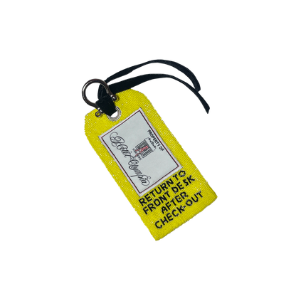 Hotel Olympia bag tag yellow