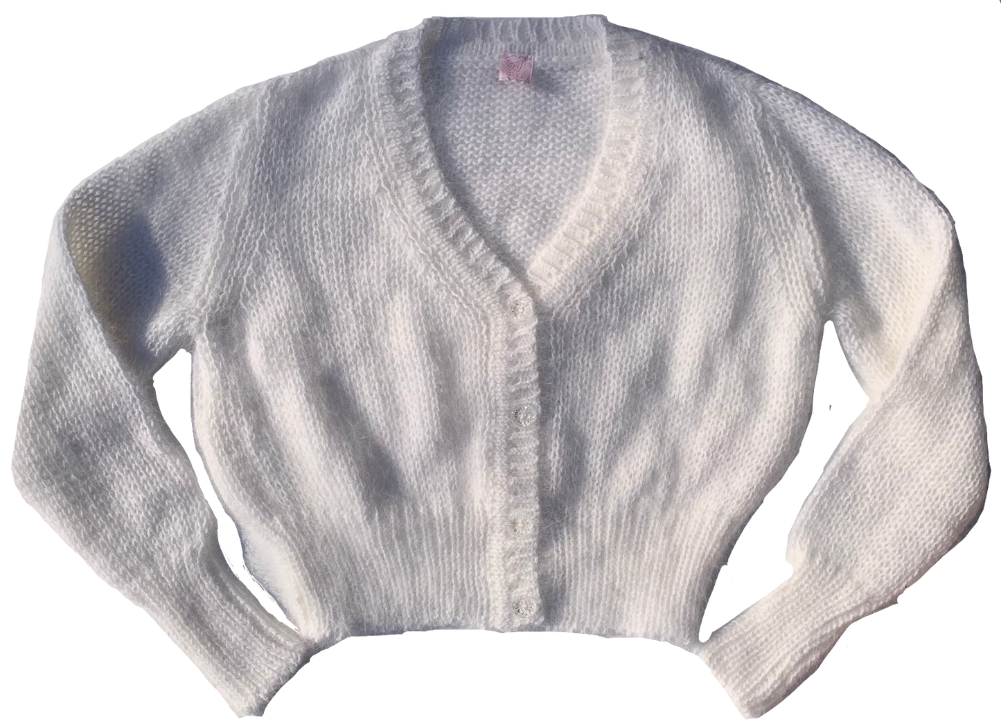 Fifi Chachnil Angora cardigan (white)