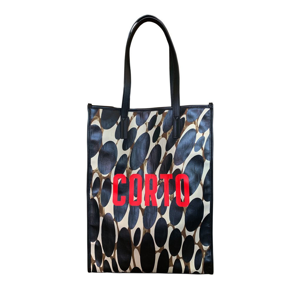 Corto moltedo Shopper tote new Luxor gold red