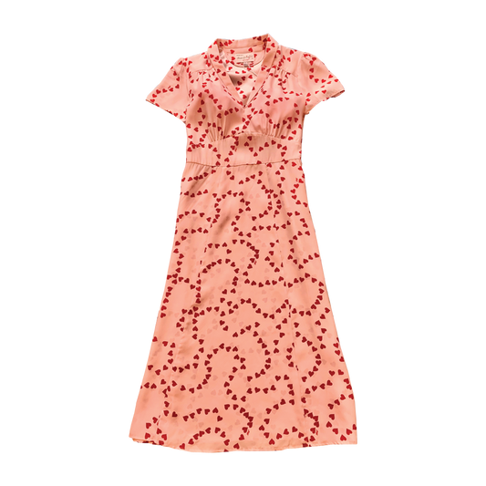 hvn morgan string of hearts silk midi dress Long Paula Dress