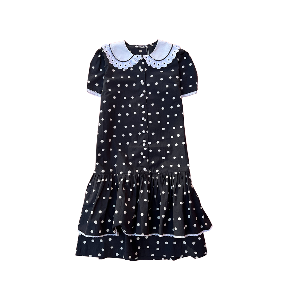 Batsheva Clarice dress Black&White polka dot