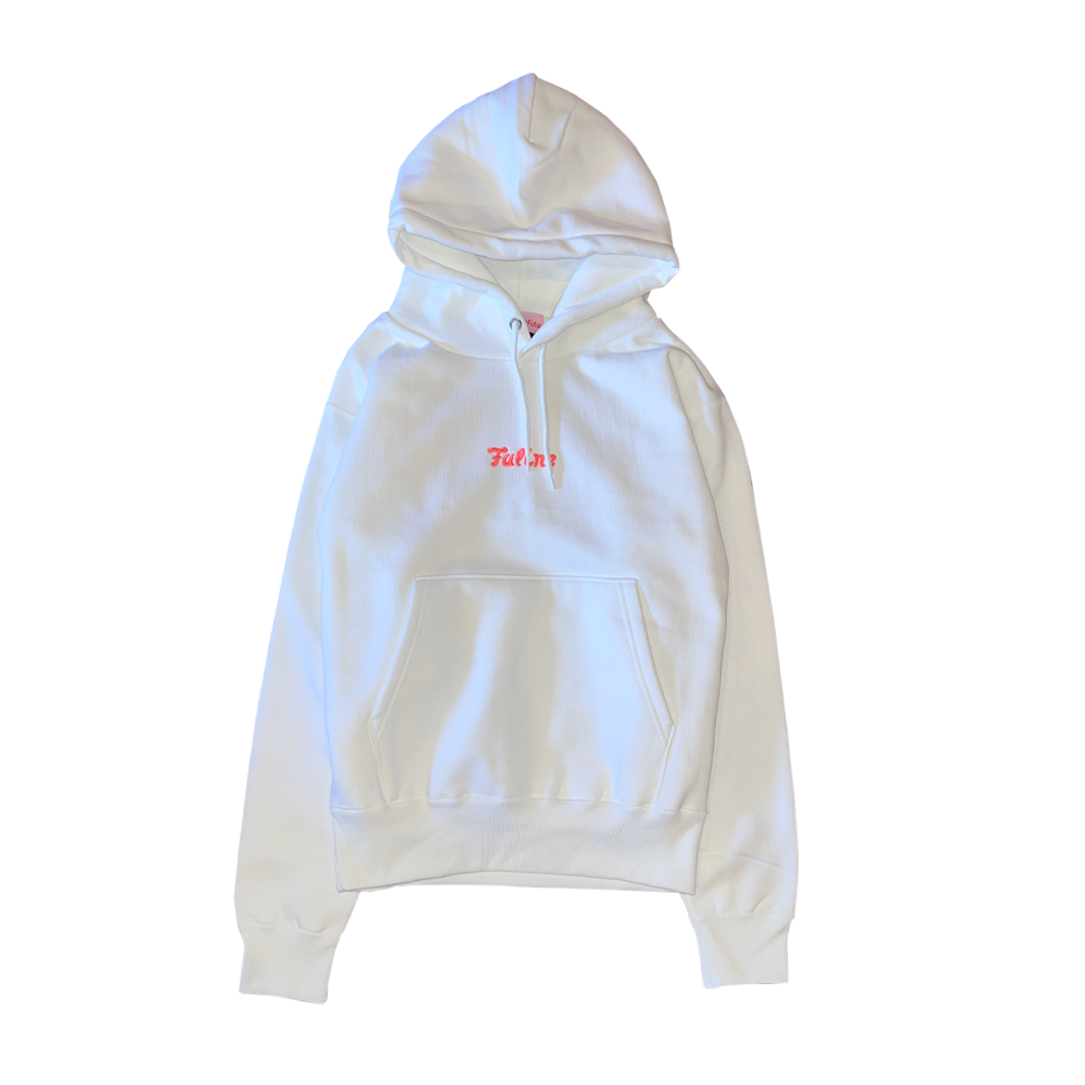 Faline Embroidery Hoodie white Heavy OZ