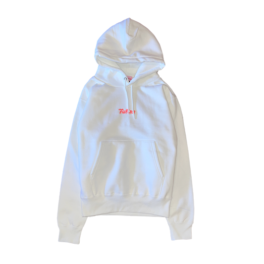 Faline Embroidery Hoodie white Heavy OZ