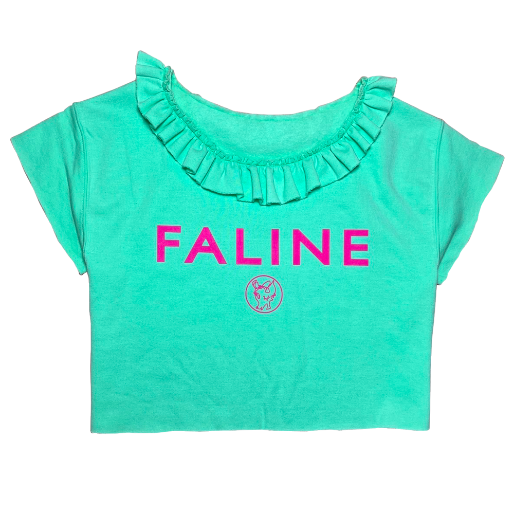 Faline Original Cropped Faline Frill Top (Pink)