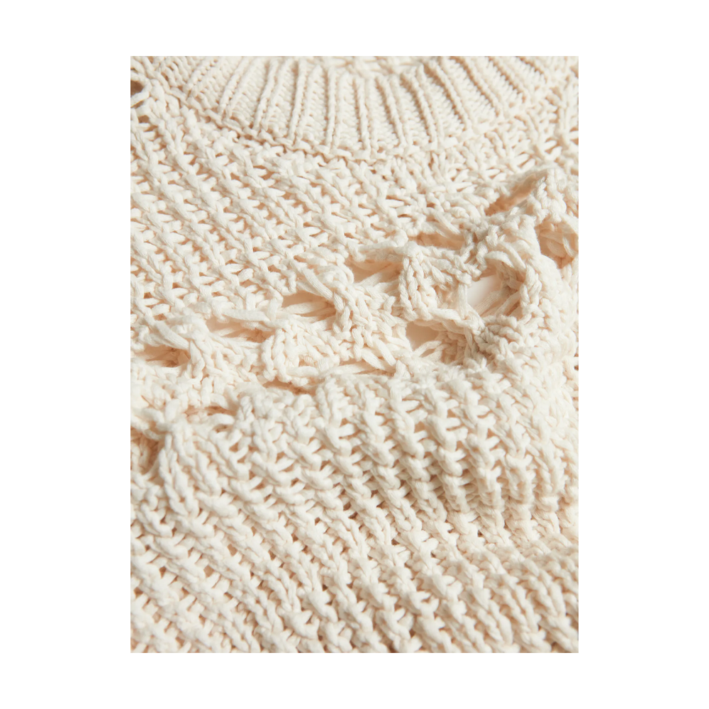 Roberto collina CROCHET SWEATER Natural