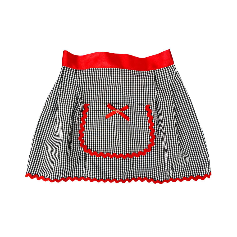 Fifi chachnil Justine Apron Black Gingham