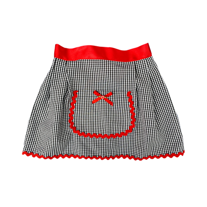 Fifi chachnil Justine Apron Black Gingham