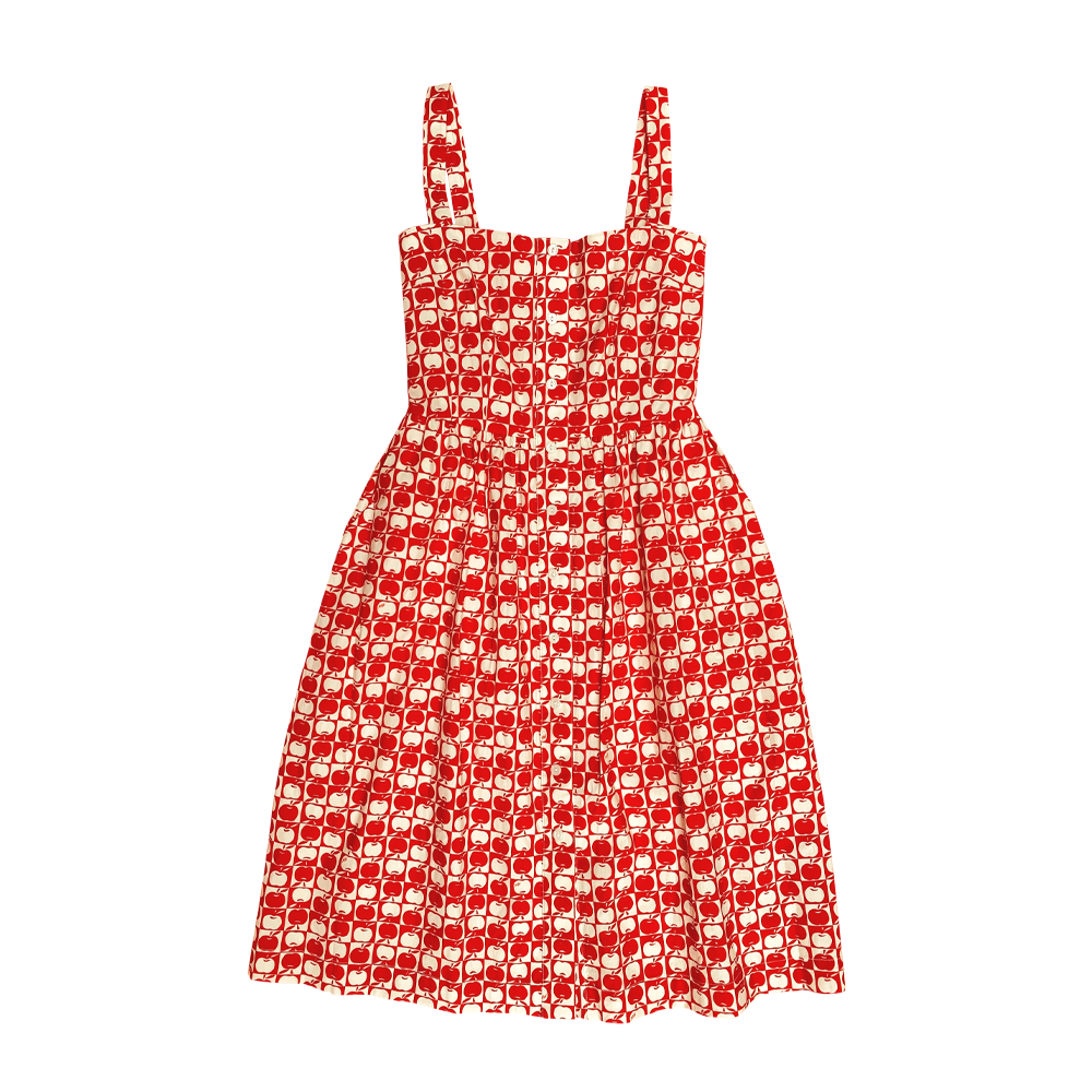 HVN Laura Cotton dress Red apple