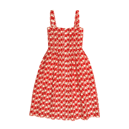 HVN Laura Cotton dress Red apple