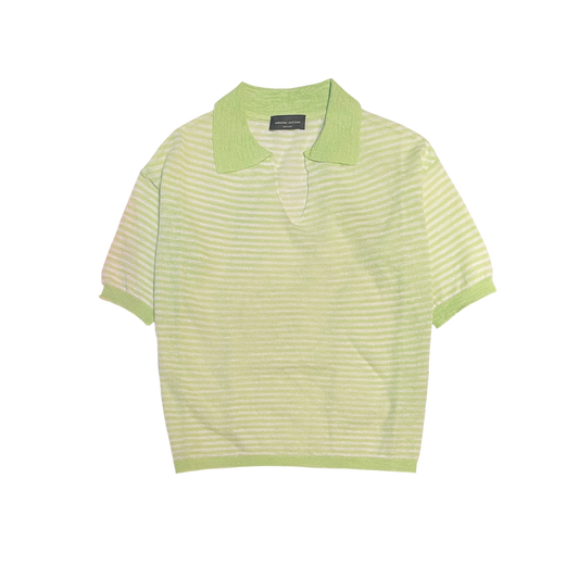 Roberto collina Polo rigata mc Lime