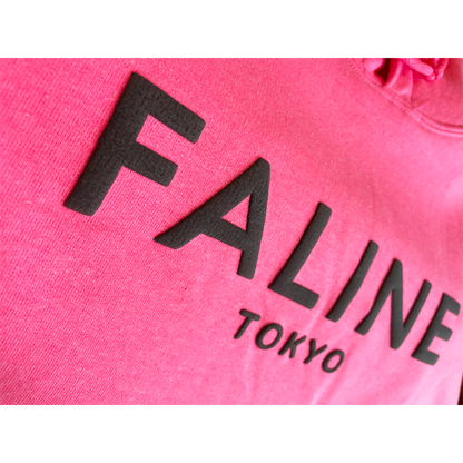 Faline Tokyo hoodie (Safty Pink×Black)