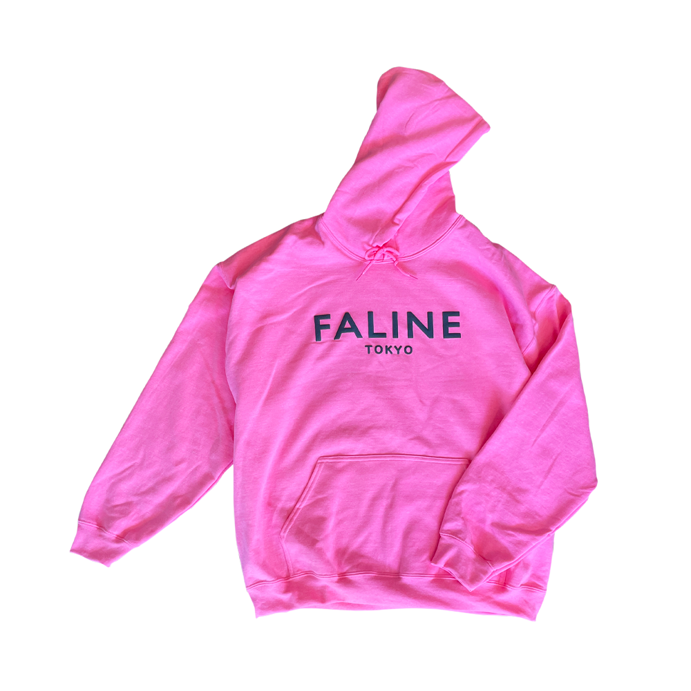 Faline Tokyo hoodie (Safty Pink×Black)
