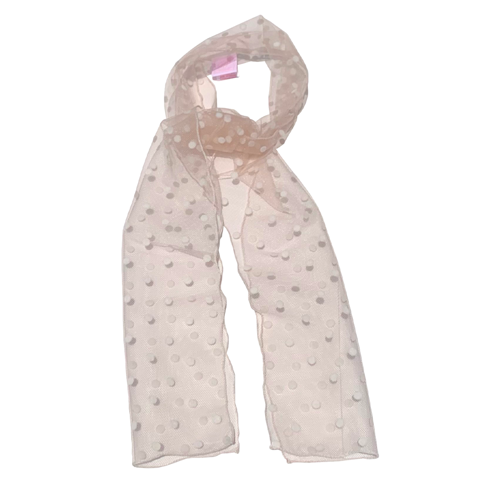 Fifi chachnil Lavallière Scarf (Nude/White)