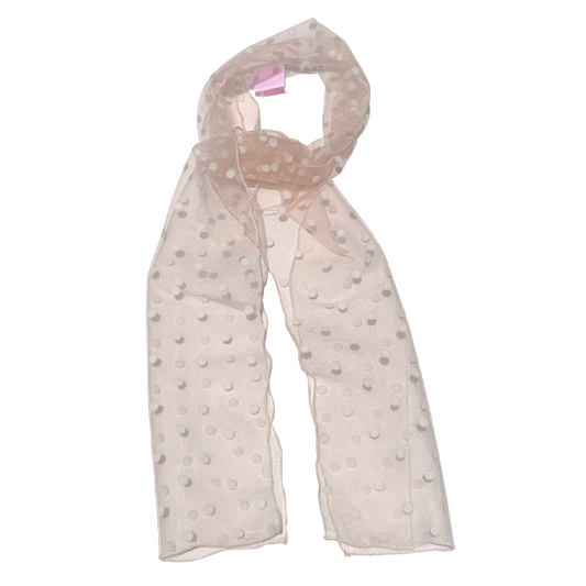 Fifi chachnil Lavallière Scarf (Nude/White)