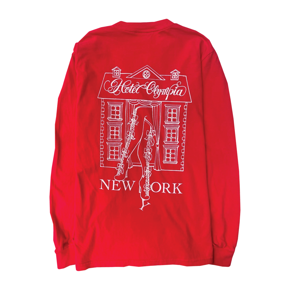 Hotel Olympia longsleeve T red