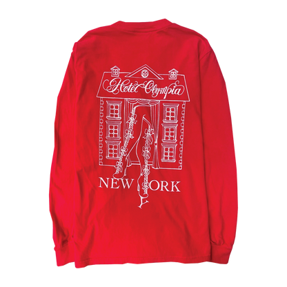 Hotel Olympia longsleeve T red