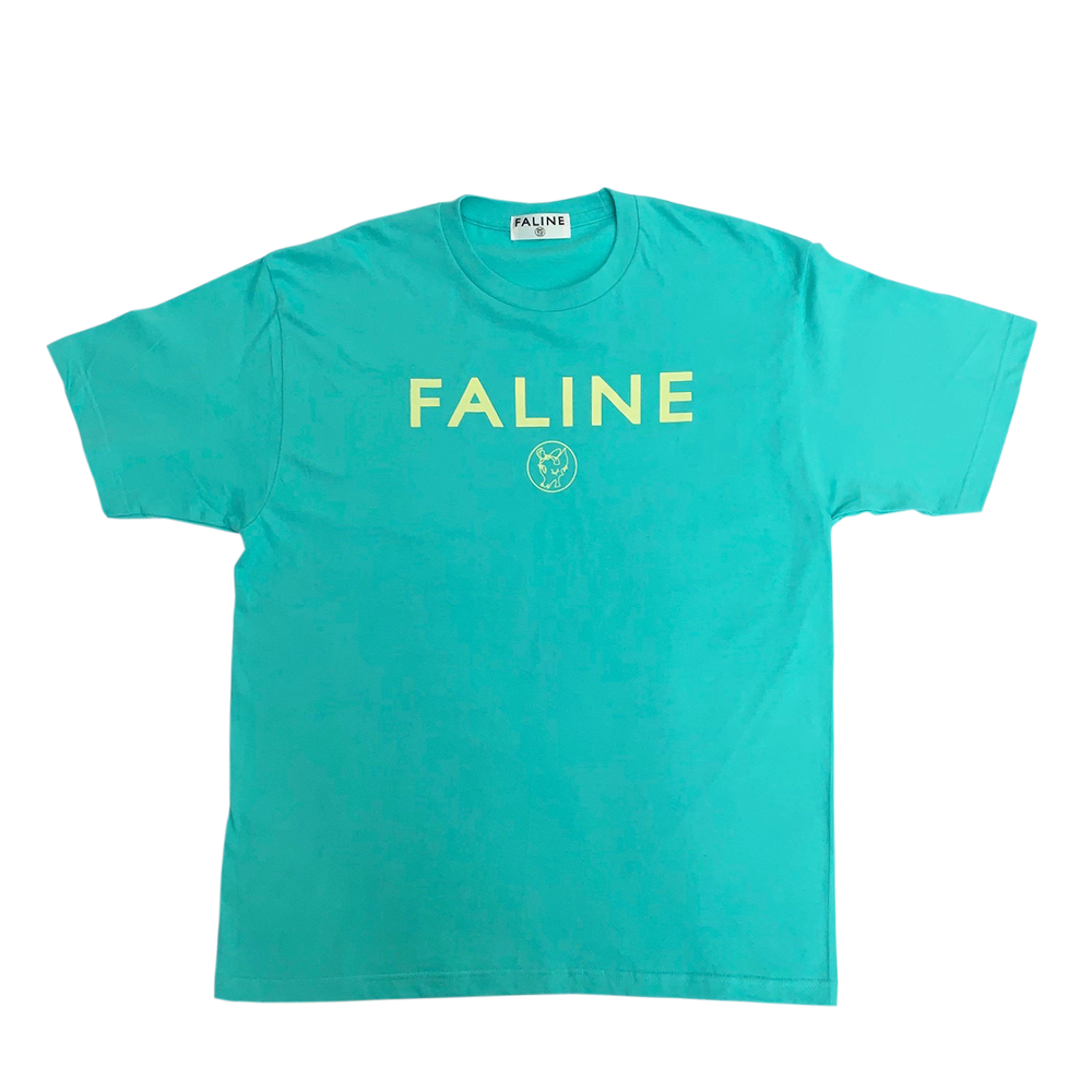 Faline logo charity Tee  (Aqua )