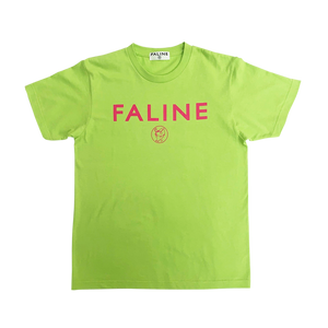 Faline logo charity Tee  (Light green )